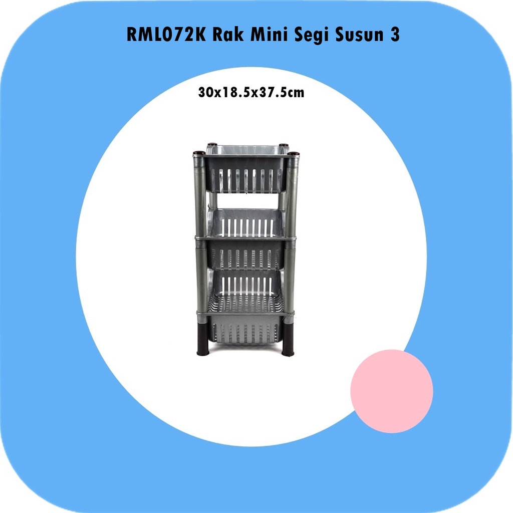 RML072K Rak Mini/Rak Dapur/Rak Bumbu Segi Susun 3