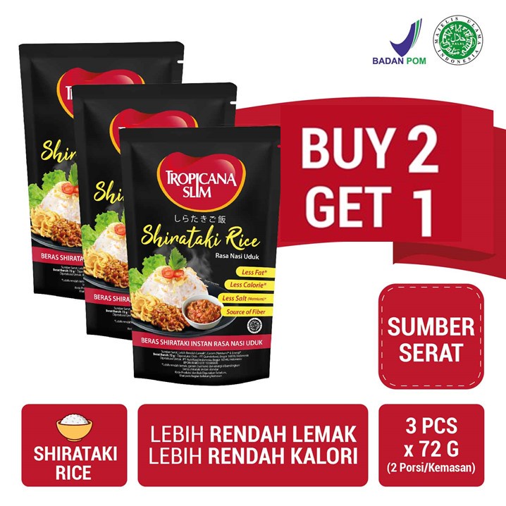 Jual Buy Get Tropicana Slim Shirataki Rice Rasa Nasi Uduk Shopee Indonesia