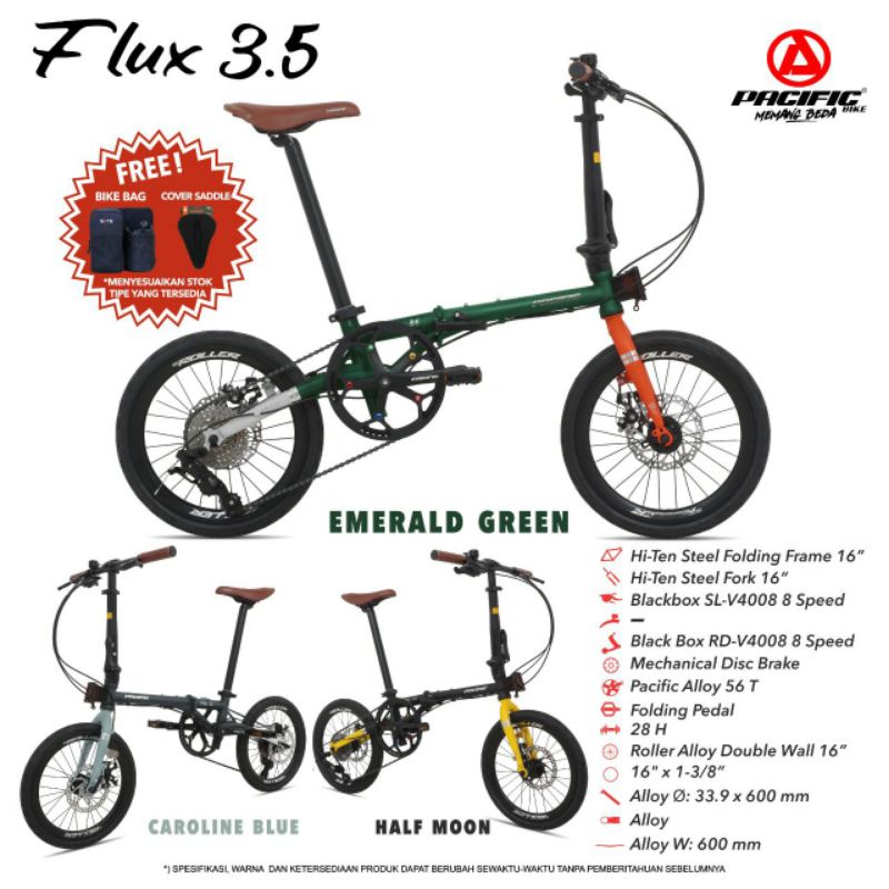 Sepeda Lipat 16 inch Pacific Flux 3.5 &amp; 16 flux minion