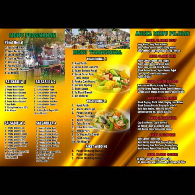 

catering segala acarakomplit varian menunya rasa lezat