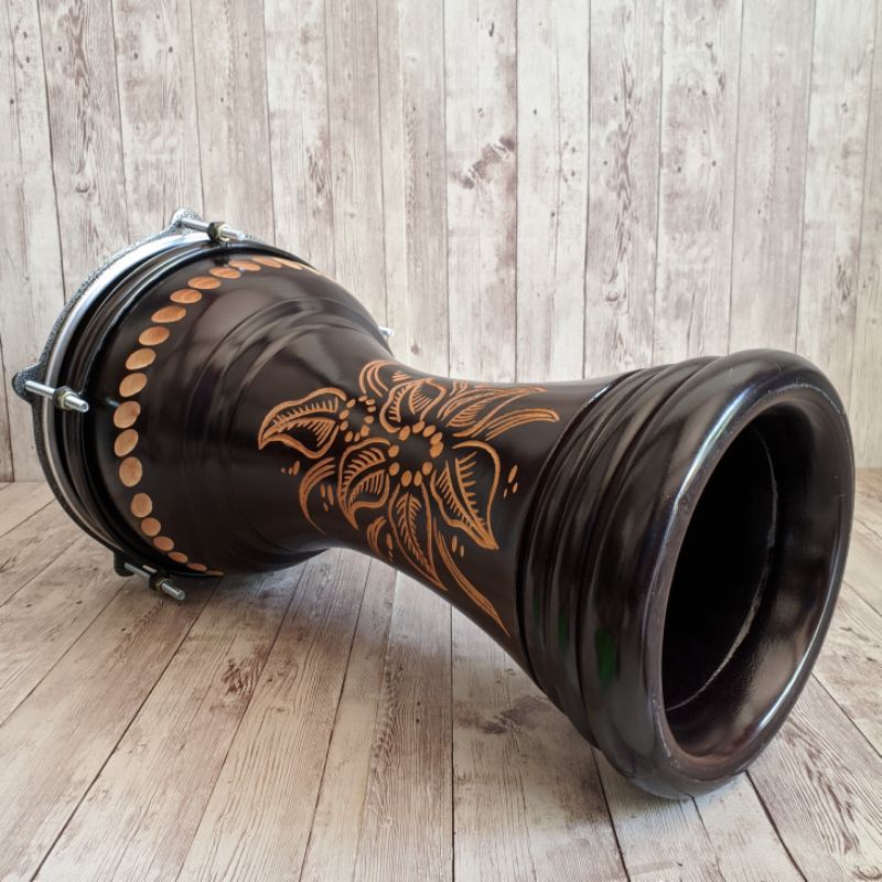 Calti Darbuka Dumbuk Pinggang 8 inch Motif Seni Ukir Marmer Mika Power Beat Alat Musik Marawis Hadroh Rebana Berkualitas