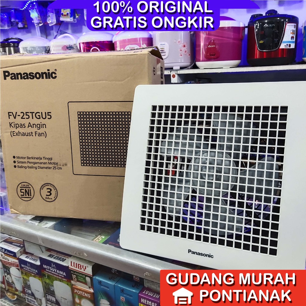 Exhaust Fan Plafon Ceiling Panasonic FV-25TGU wall hexos fan penyedot udara hawa panas asap