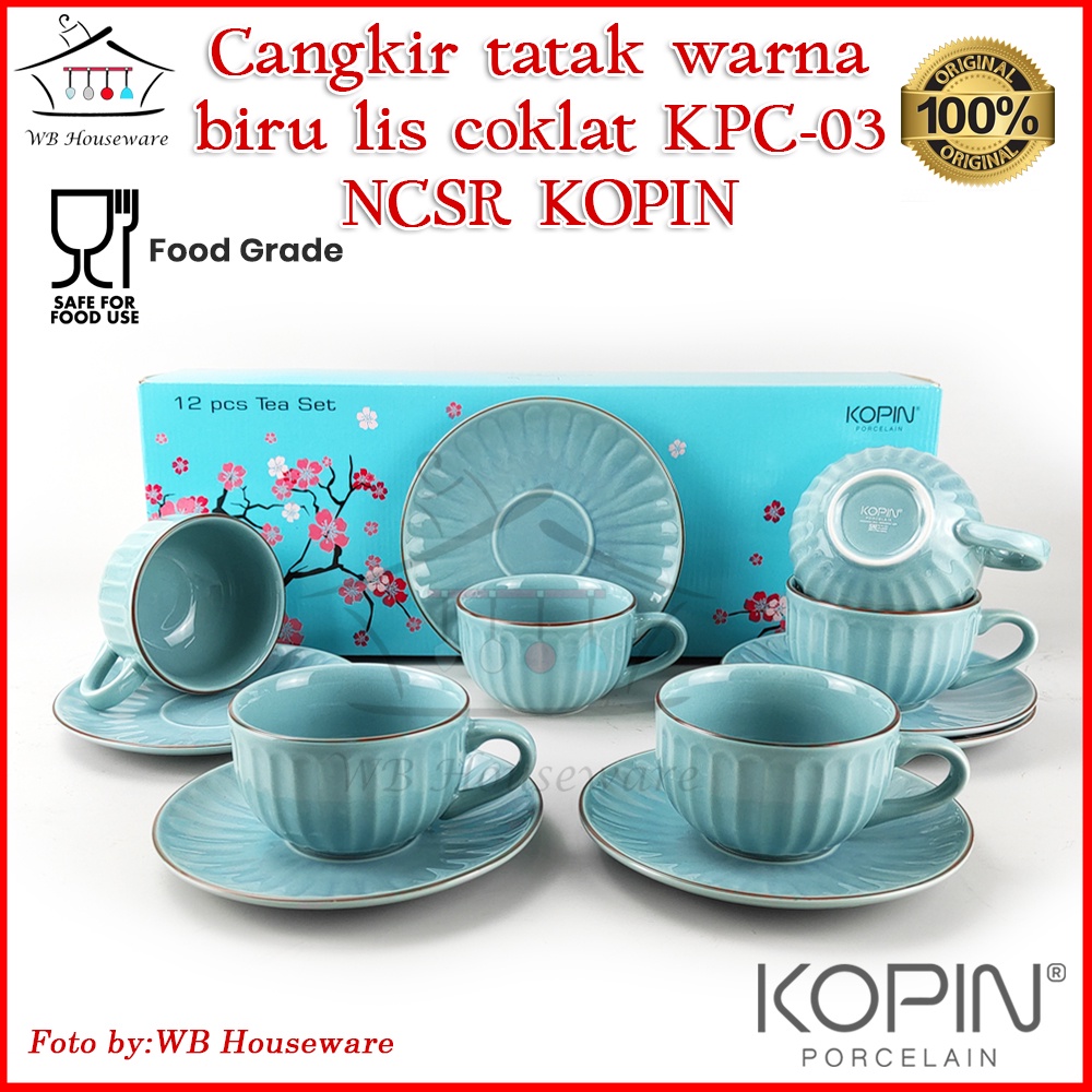 Jual Cangkir Set 6 Pasang Biru Keramik Coffee Tea Set Cup And Saucer Motif Labu Kopin Kpc 03 2443