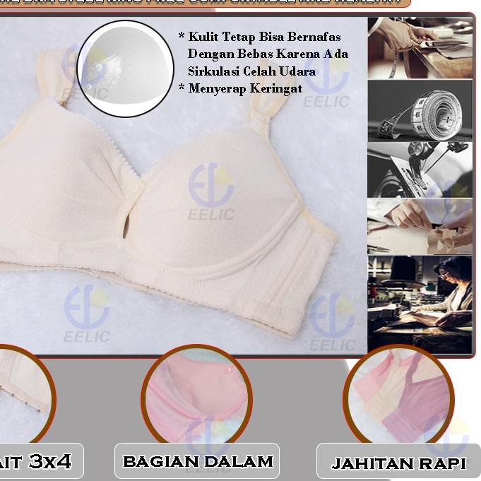 ₣₣ ✣gid❀ я EELIC BRA-018 CREAM Bra Menyusui Kancing Depan Katun zя