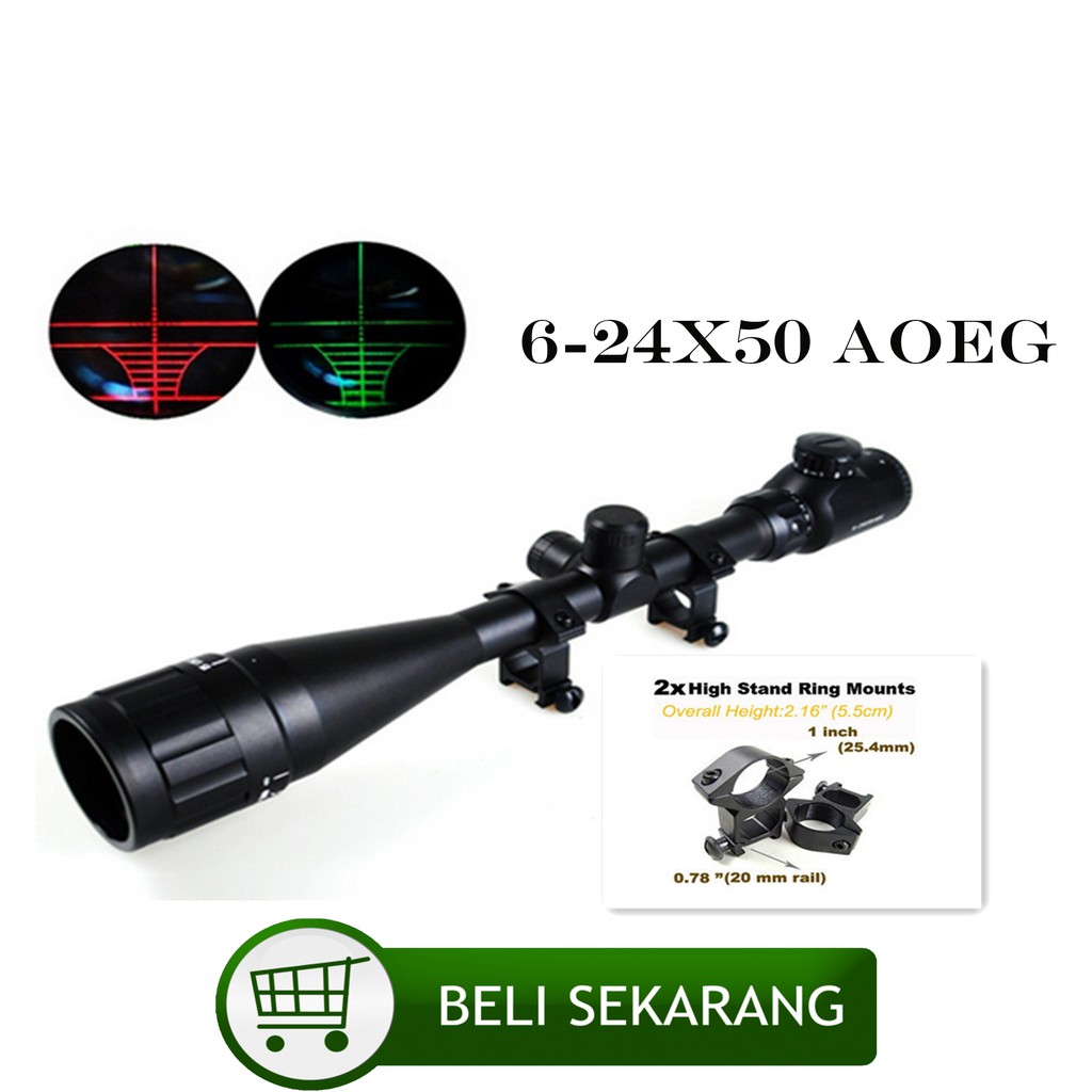 Telescope - Riflescope  6-24x50 AOEG Plus Sunhide