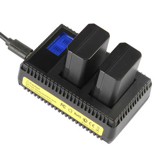 SEIWEI Charger Baterai Kamera 2 Slot untuk SONY NP-FW50 - LCD2-NPFW50-Hitam