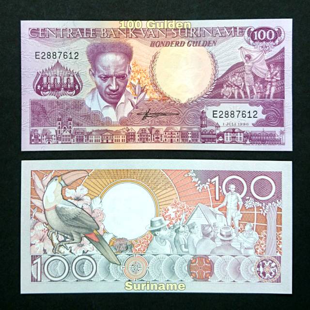 [Vista.12] Uang Suriname 100 gulden