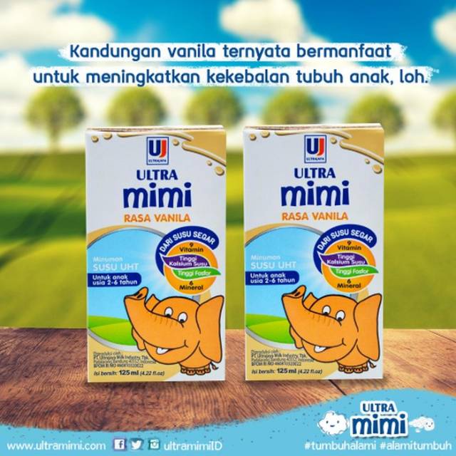 

Susu ultra rasa vanilla 125ml isi 40 pcs