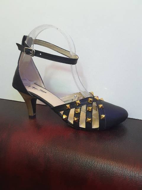 Heel Stoode Fashion pd305 hitam (realpict geser)