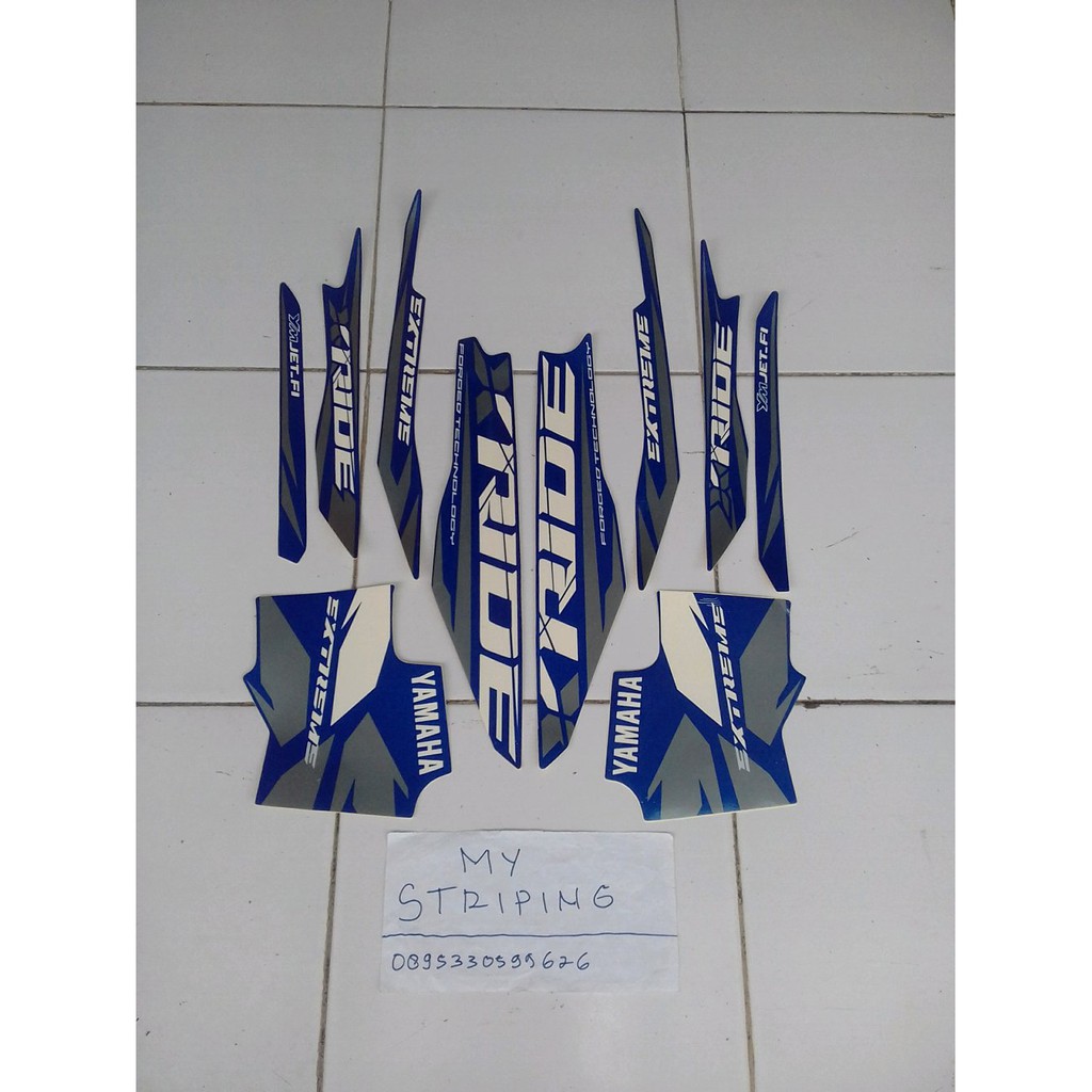 Stiker X Ride 2014 biru