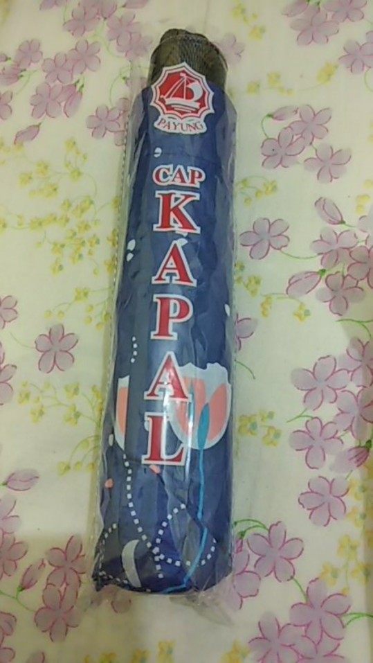 321kbcsn Payung Lipat Fashion Asli Cap Kapal Pendek Bisa Masuk Tas , Ringan , Untuk Panas Atau Hujan