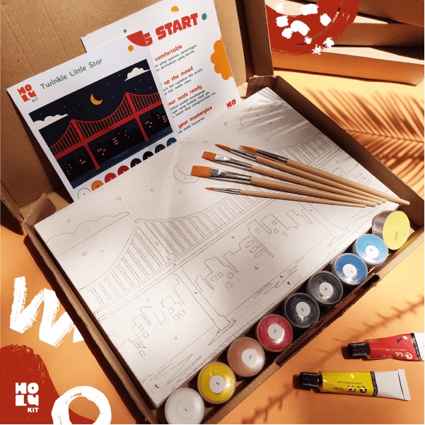 

PAINTING KIT CITY VIEW SERIES | KANVAS LUKIS [PAINT BY NUMBERS] HOLYKIT