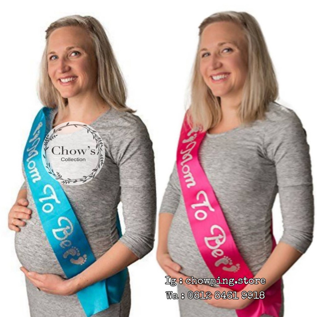 Selempang Mom To Be Sash Mom To Be Baby Shower Shopee Indonesia