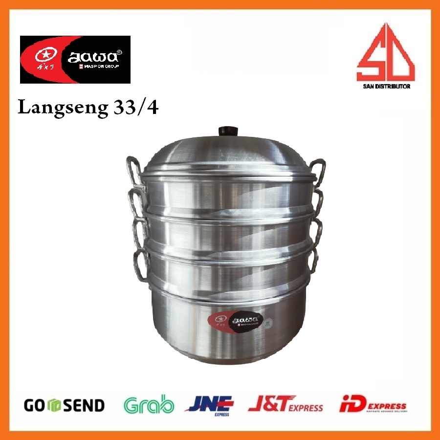 langseng JAWA 33cm susun 4 MASPION . dandang kukus 33 cm / panci kukus