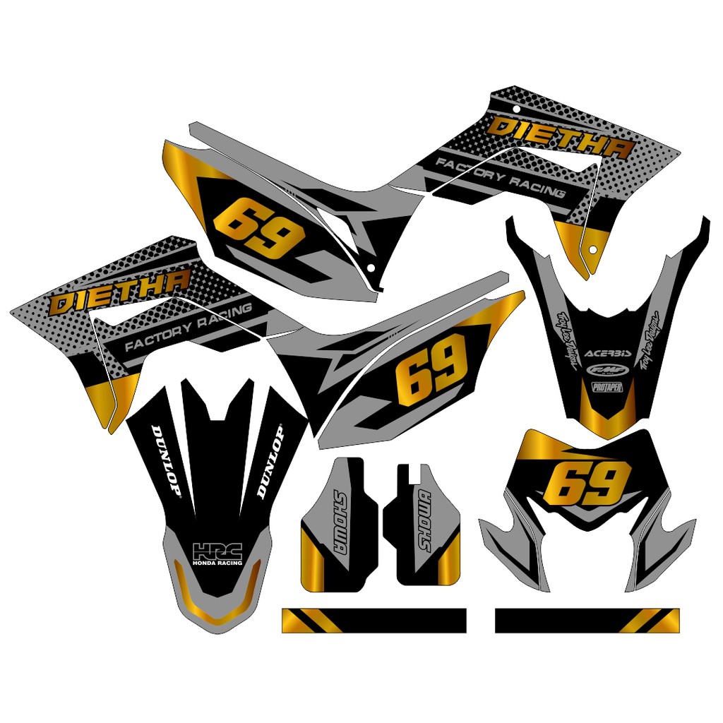 Sticker DECAL CRF 150 L Bisa Custom Stiker Honda CRF 150 L  (72)