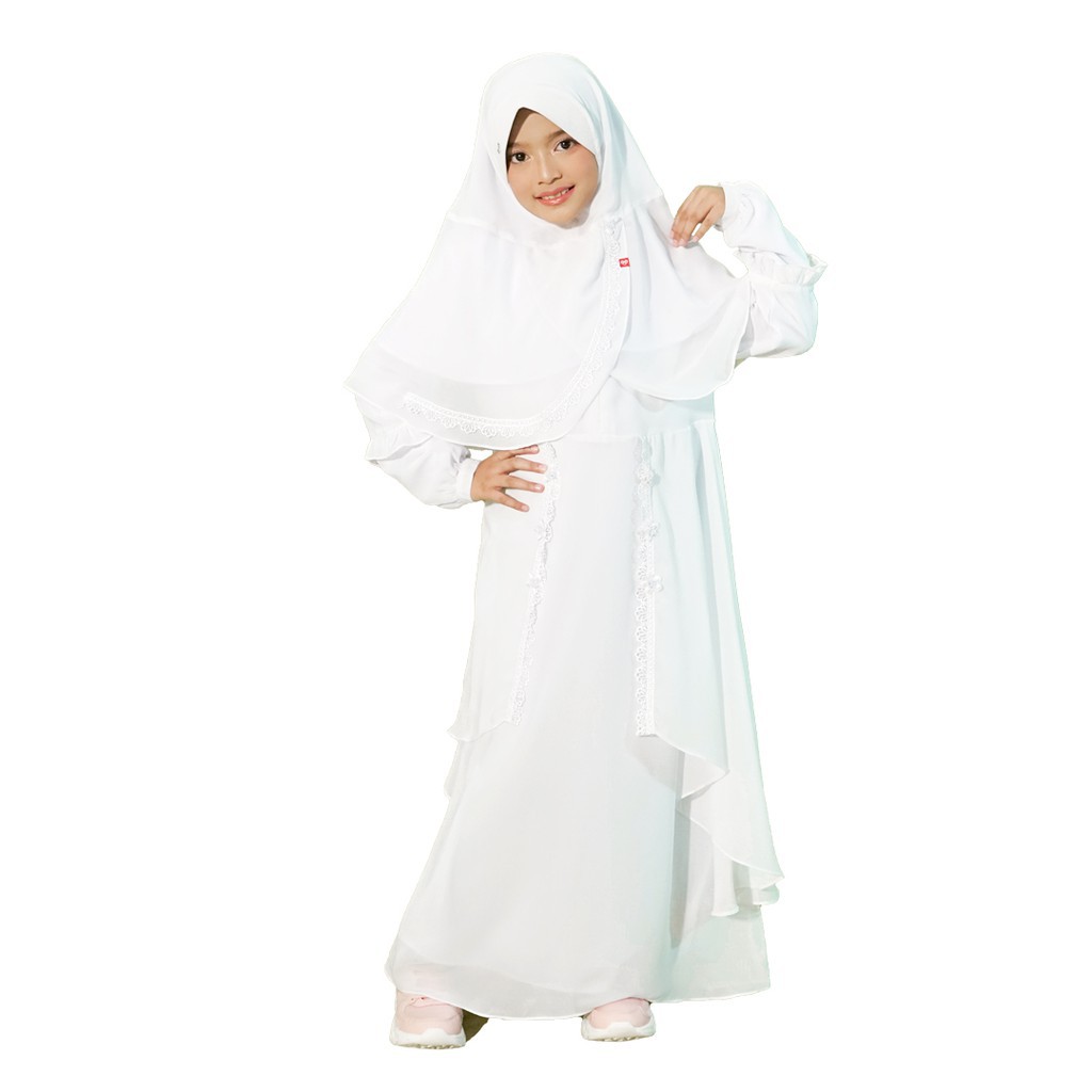 Gamis Corvy | Gamis Anak | Gamis Putih | Gamis Lucu ORI Bani Batuta