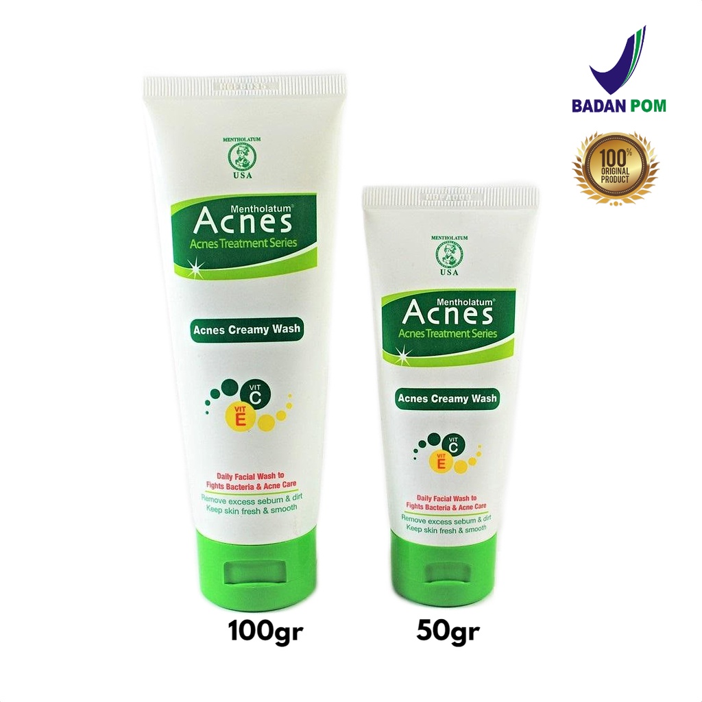 ACNES Face Wash / Sabun Cuci Wajah Jerawat | Creamy Wash | Complete White | Deep Pore Cleanser | Oil Control | Yogurt Touch  50gr / 100gr