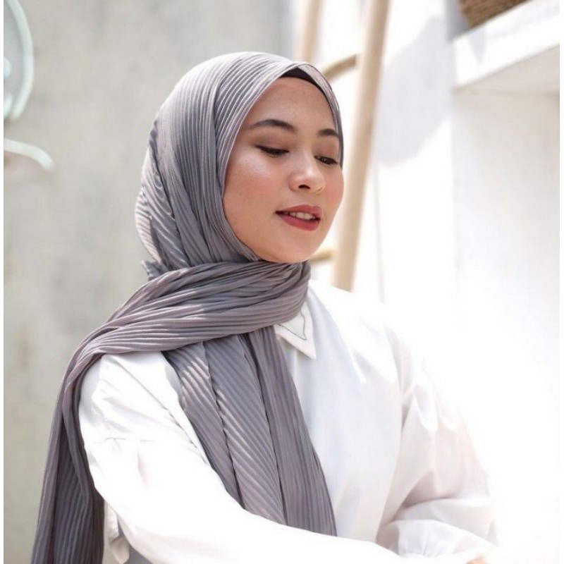 Pashmina Plisket Shawl/ Pashmina plisket Pashmina Diamond Crep