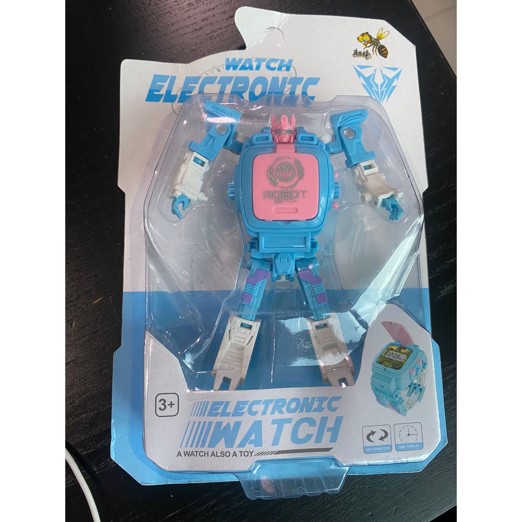 Jam Tangan Anak Robot ELECTRONIC WATCH Bentuk Robot Mode Super-Hero Karakter Digital Grosir murah