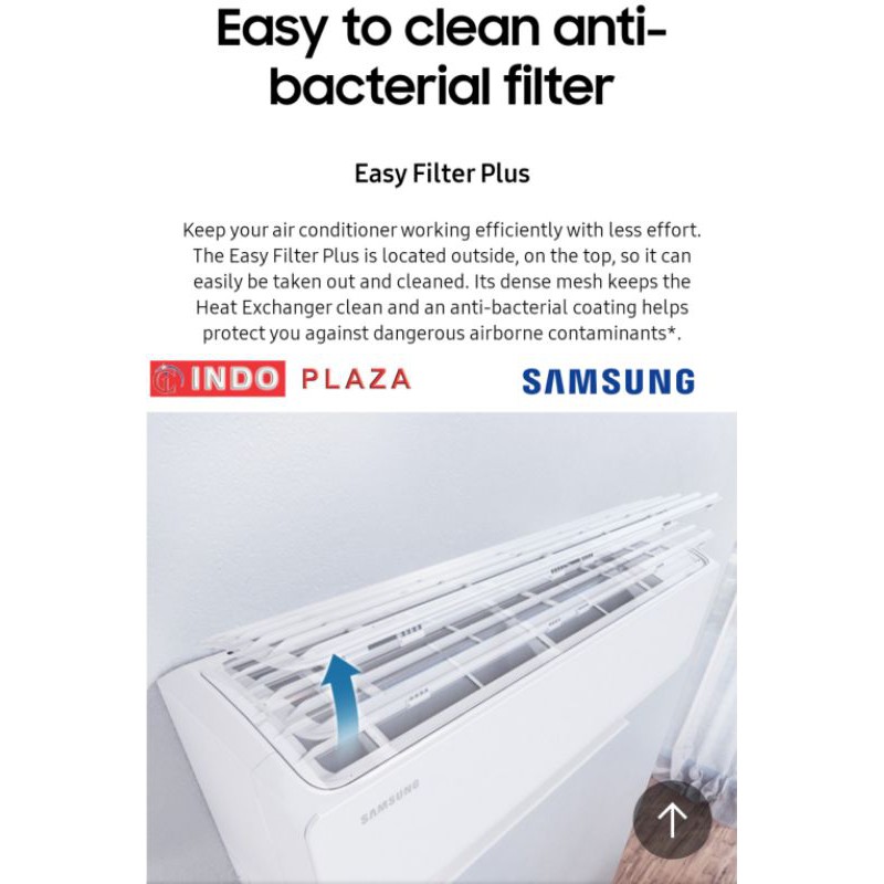 AC SAMSUNG NEW 2023 1/2 PK ANTI KARAT + HD FILTER AR05BGHQASIN