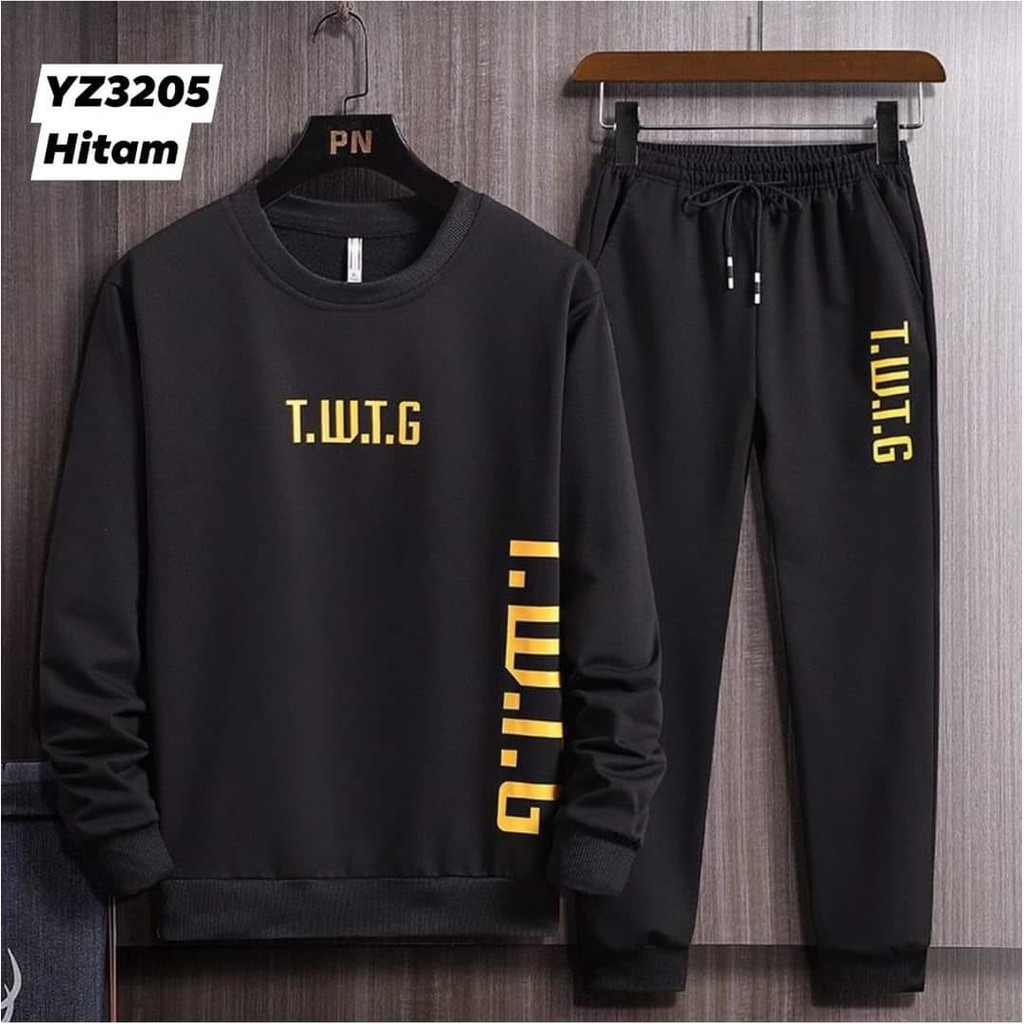 SETELAN ALBERT PRIA / SETELAN SWEATER+CELANA PRIA BAHAN FLEECE TEBAL