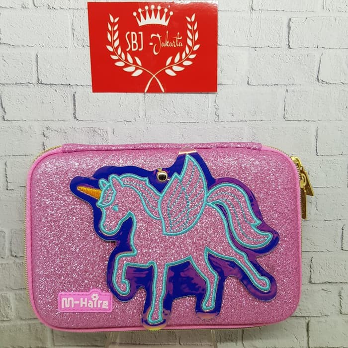 

MNB024 Tempat pensil smiggle lookalike EVA Hardcase Unicorn Glitter