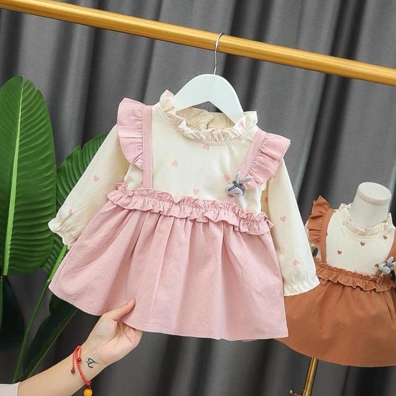 Dress Anak Perempuan Motif Pink Rabbit