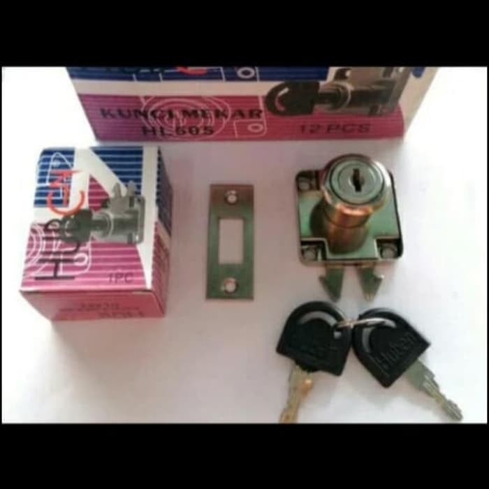 Kunci mekar - kunci sliding lemari - geser merk HUBEN...HL505