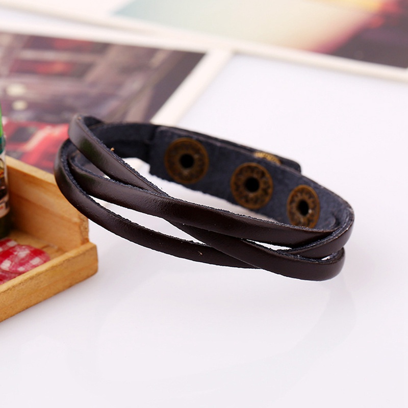 Fancyqube Fancycube Gelang Pasangan Bahan Kulit Pu Gaya Punk