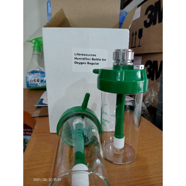 tabung regulator oksigen filter humidifier