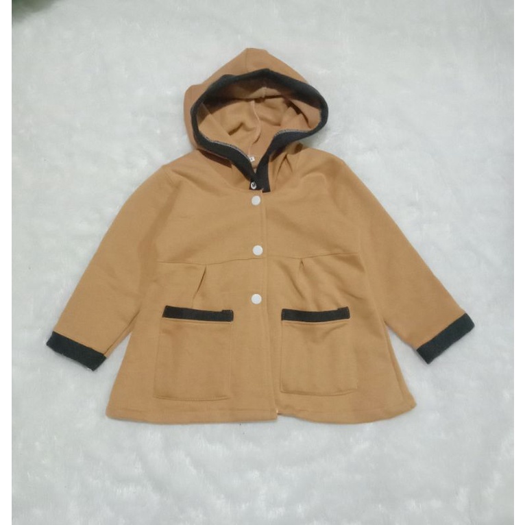 Jaket Anak Perempuan Gaya Korea Fleece Usia 1 2 3 Tahun Jaket Hoodie Anak Masa Kini