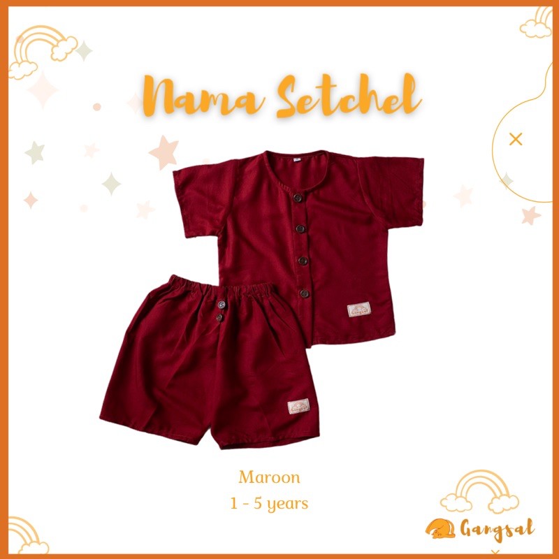 Gangsal alit- setelan anak unisex – setelan anak laki laki – piyama anak usia 1-5 tahun polos