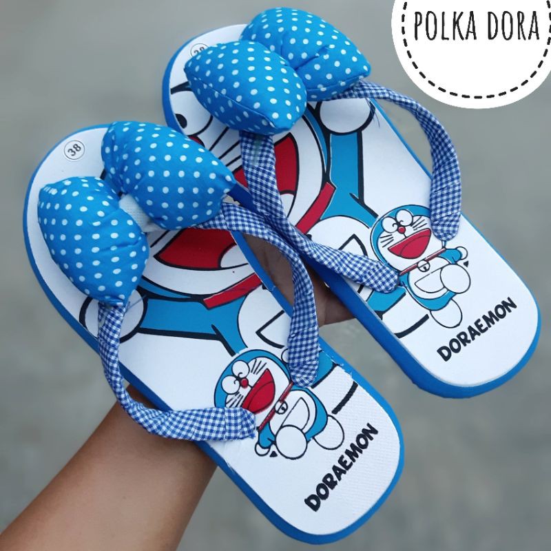 Sandal jepit lucu pita karakter kartun dewasa / Sandal Doraemon /Sandal Keroppi