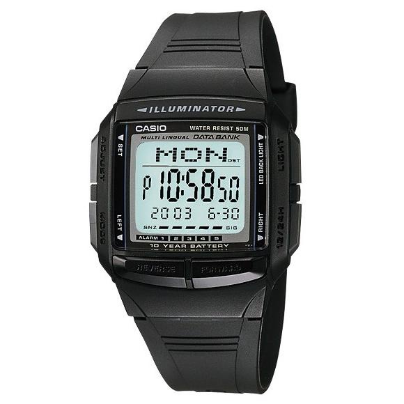 (BISA COD) Jam Tangan Casio Data Bank DB-36-1AV Original