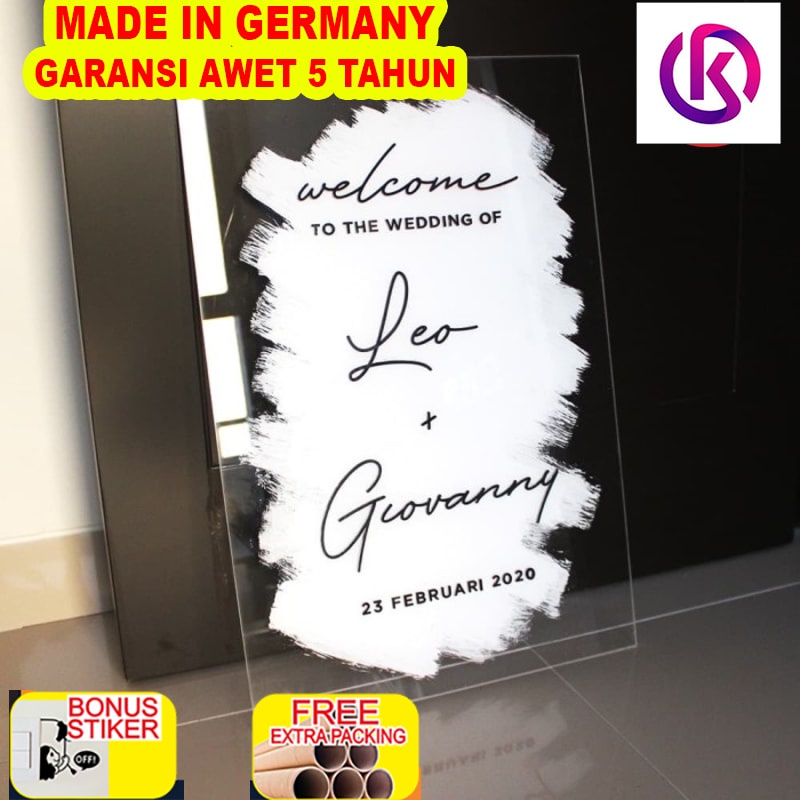 

Terlaris Acrylic Welcome Sign / Welcome Signage / Papan Acrylic / Papan Nama