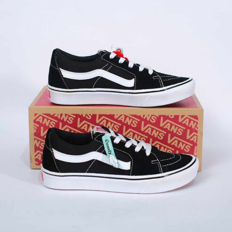 Vans Sk8 Low Black White Comfycush Original Resmi Navya