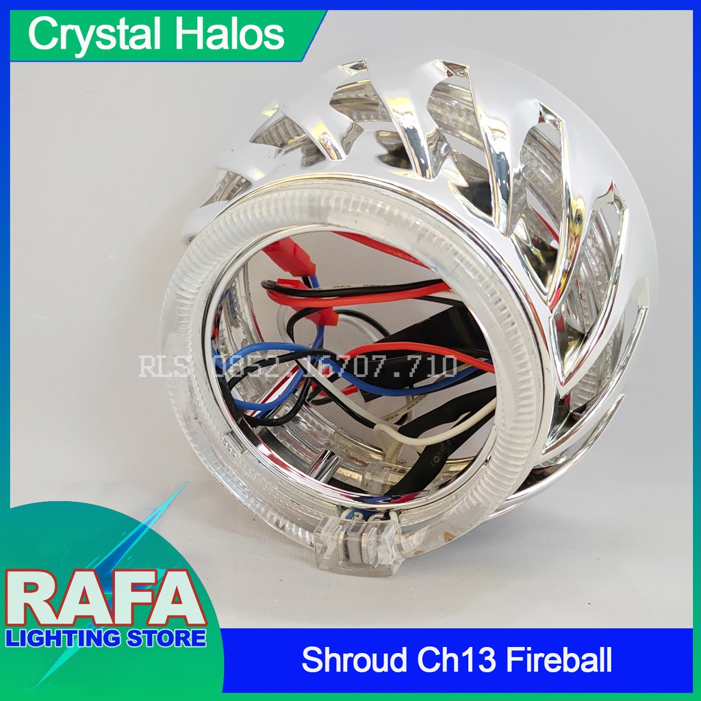 Shroud Cover Casing Projie Projector X1C CH13 Fireball Spiral Crystal Halos Strobo AE Angel eyes Led