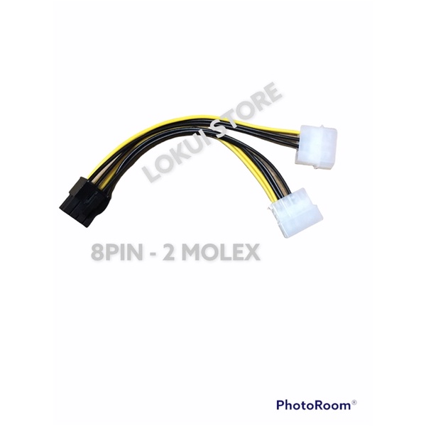 Kabel Power VGA 8 Pin Adapter 2 molex to 8 pin / 8pin PCIE / PCI-E