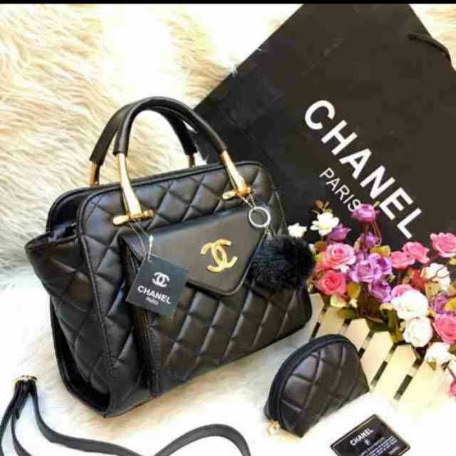 Tas Wanita Chanel Pocket Import, Tas Pesta, Tas Kerja Lengkap Dengan Dompet