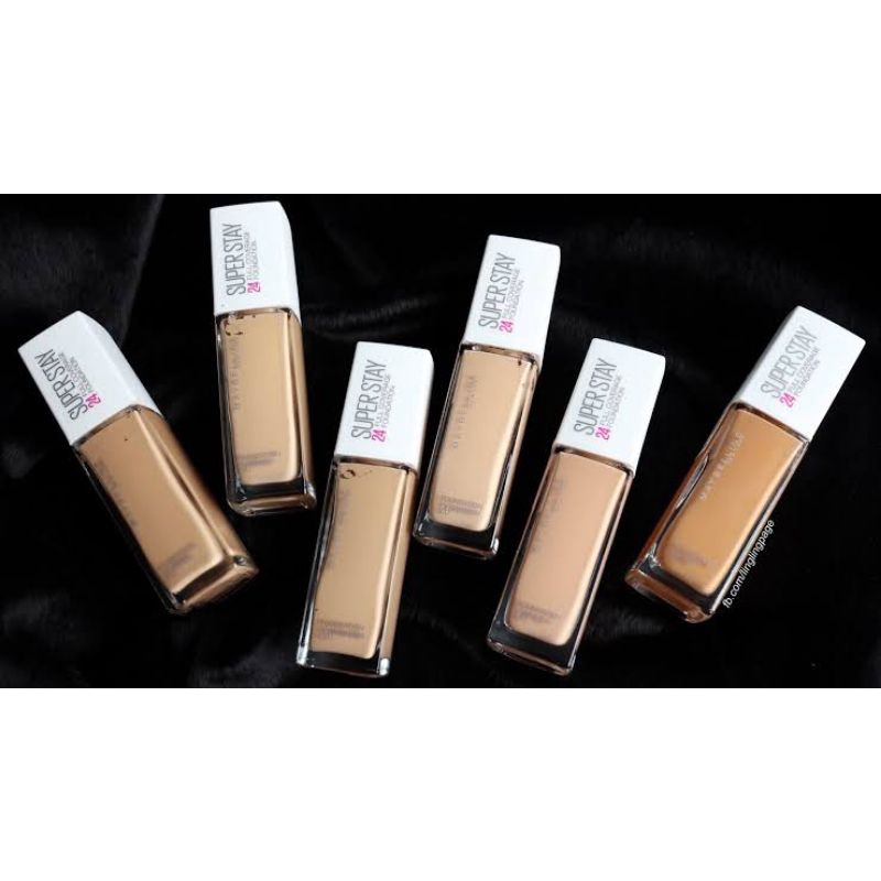 Maybelline superstay 24h foundation 310 130 220 320 sun beagie