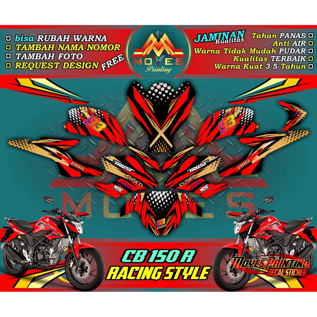 (COD)stiker full body cb 150 r decal stiker motor cb 150 r stiker motor cb 150r full-body sticker de