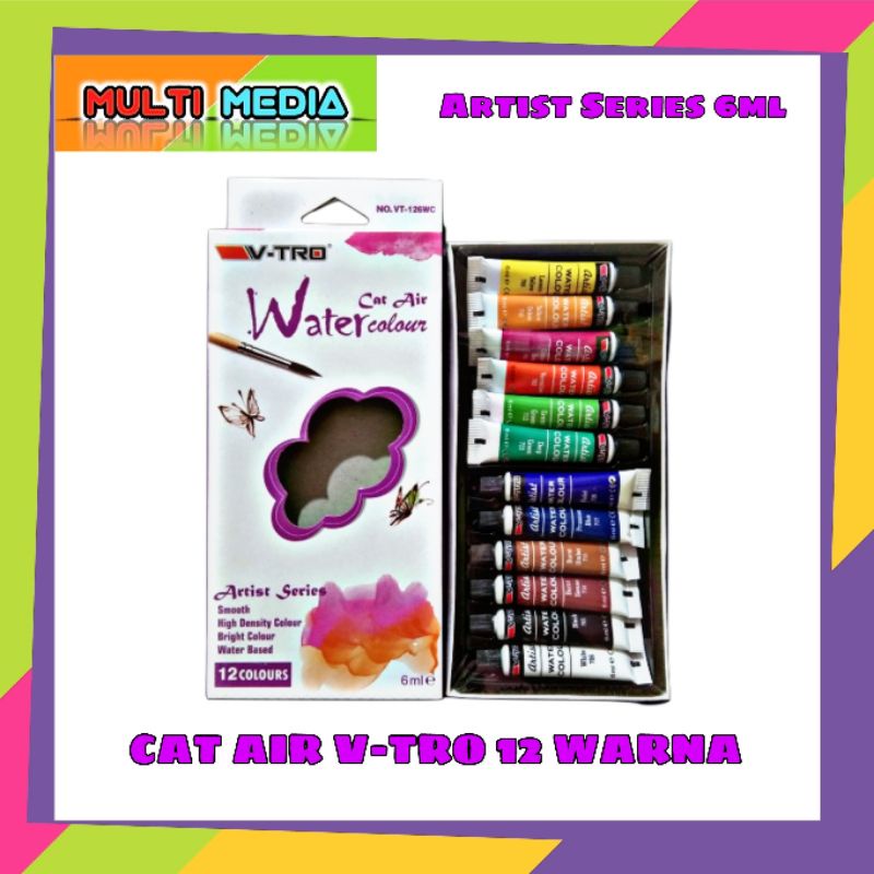 

WATERCOLOUR ARTIST SERIES V-TRO 6ML / CAT AIR VTRO 12 WARNA