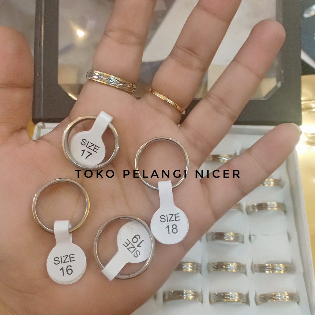 Cincin titanium pasir X couple/ single Murah Tokopelanginicer