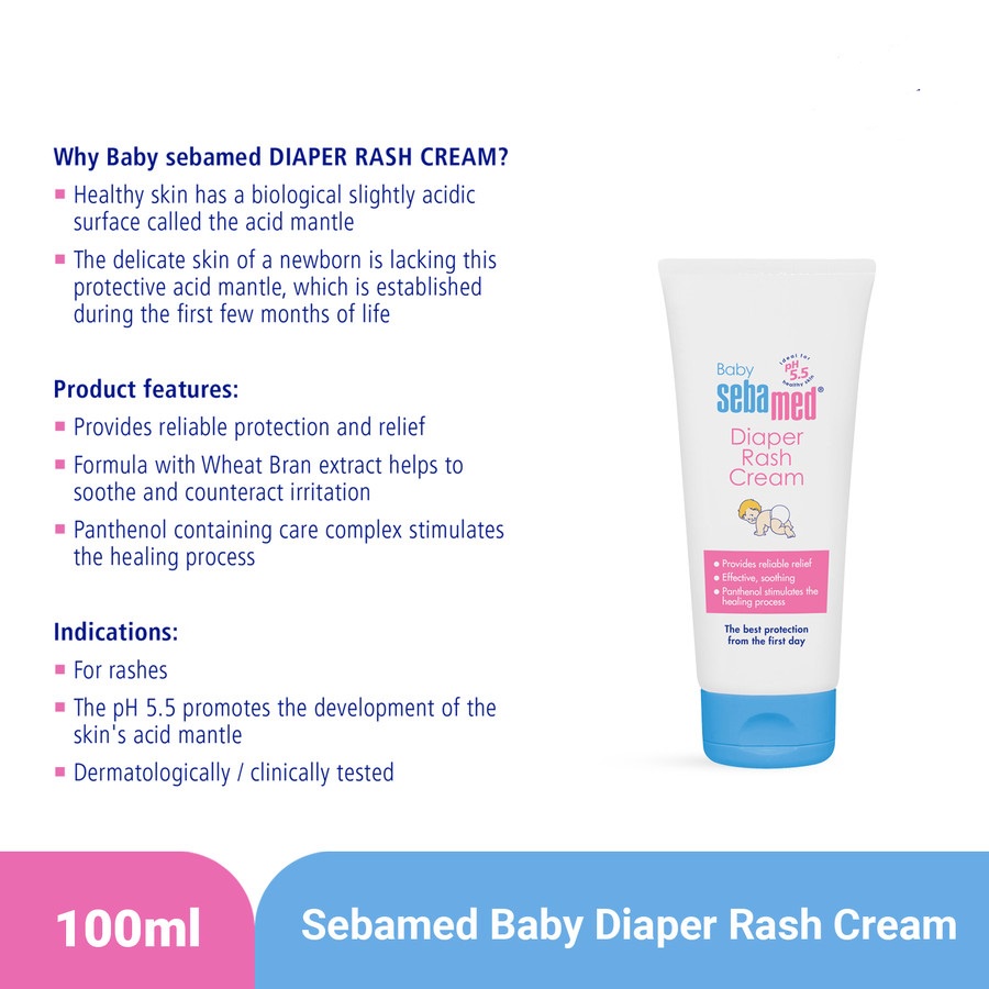 KRIM RUAM POPOK BAYI SEBAMED BABY DIAPERS RASH CREAM 100ML