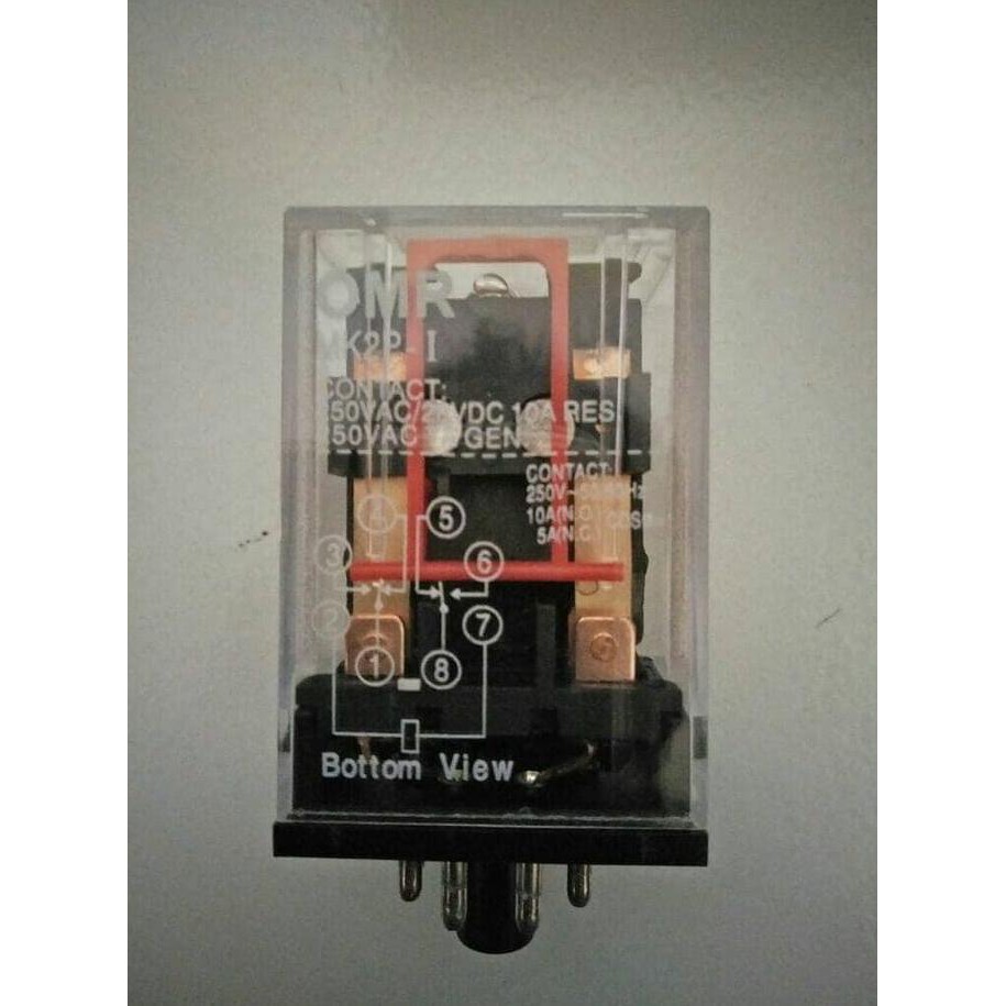 Relay Omron 8kaki 8 kaki / Socket Bulat AC 220v 220 v
