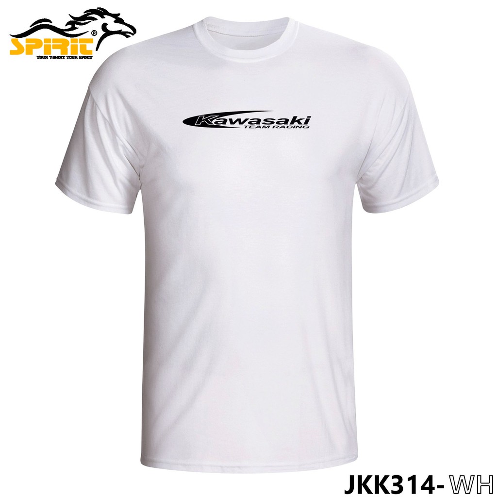 jkk314 baju kaos otomotif pria  kawasaki team racing