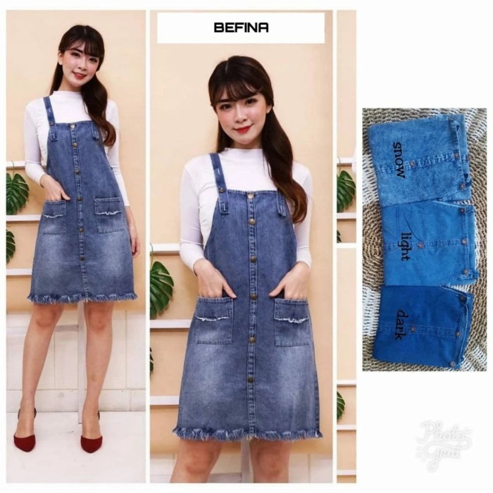 BAJU DRESS OVERALL JUMPER ROK KODOK JEANS LEVIS PENDEK KOREA