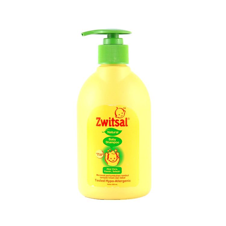 Zwitsal Baby Shampoo Aloe Vera, Kemiri & Seledri 300ml pump