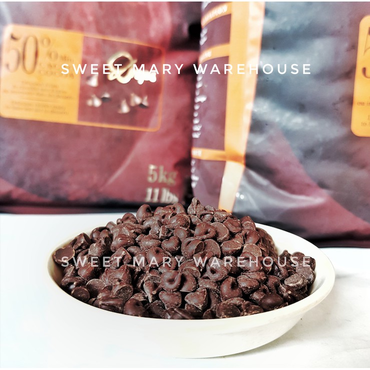 Cacao Barry Callebaut Chocolate Drops 500gr 50% Dark Chocolate Chips Cacas Barry