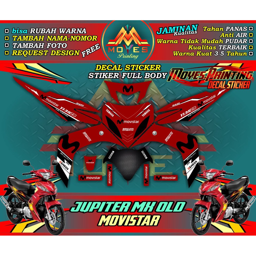 Stiker decal stiker full body jupier mx old decal stiker motor jupiter mx old stiker fullbody varias
